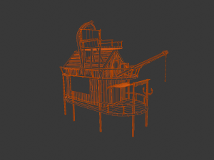 Wooden Hut Modello 3D