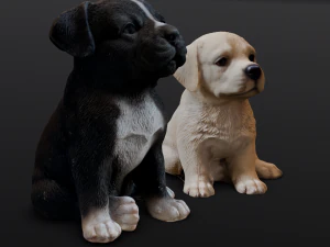 2 Dogs 3D Model