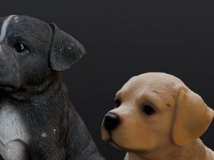 2 Dogs 3D Model