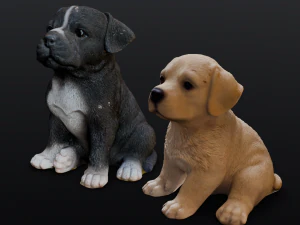 2 Dogs 3D Model