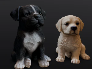 2 Dogs 3D Model