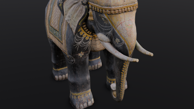 Elephant statue Modelo 3D .c4d .max .obj .3ds .fbx .stl .blend 