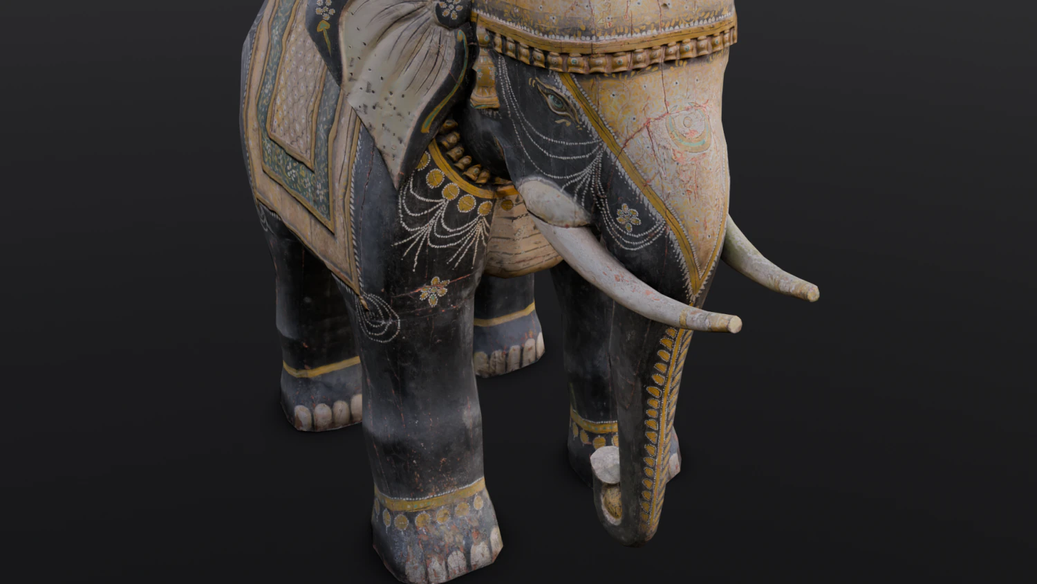 Elephant statue 3D Model .c4d .max .obj .3ds .fbx .stl .blend 
