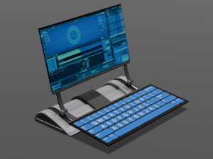 Professional 3D Sci-Fi Laptop Model 3D Model