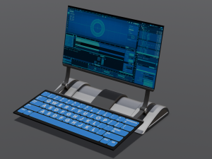 Professional 3D Sci-Fi Laptop Model Model 3D