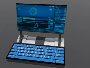 Modelo profissional de laptop de fic&ccedil;&atilde;o cient&iacute;fica 3D Modelo 3D