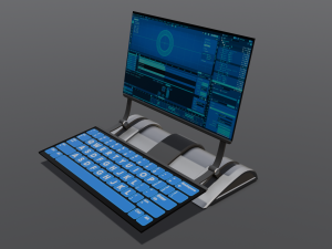 Professional 3D Sci-Fi Laptop Model Model 3D