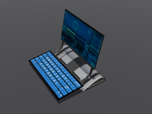 Professional 3D Sci-Fi Laptop Model Model 3D