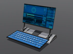 Modelo profissional de laptop de fic&ccedil;&atilde;o cient&iacute;fica 3D Modelo 3D