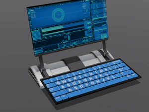 Modelo profissional de laptop de fic&ccedil;&atilde;o cient&iacute;fica 3D Modelo 3D