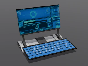 Modelo profissional de laptop de fic&ccedil;&atilde;o cient&iacute;fica 3D Modelo 3D