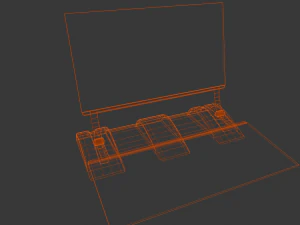 Modelo profissional de laptop de fic&ccedil;&atilde;o cient&iacute;fica 3D Modelo 3D