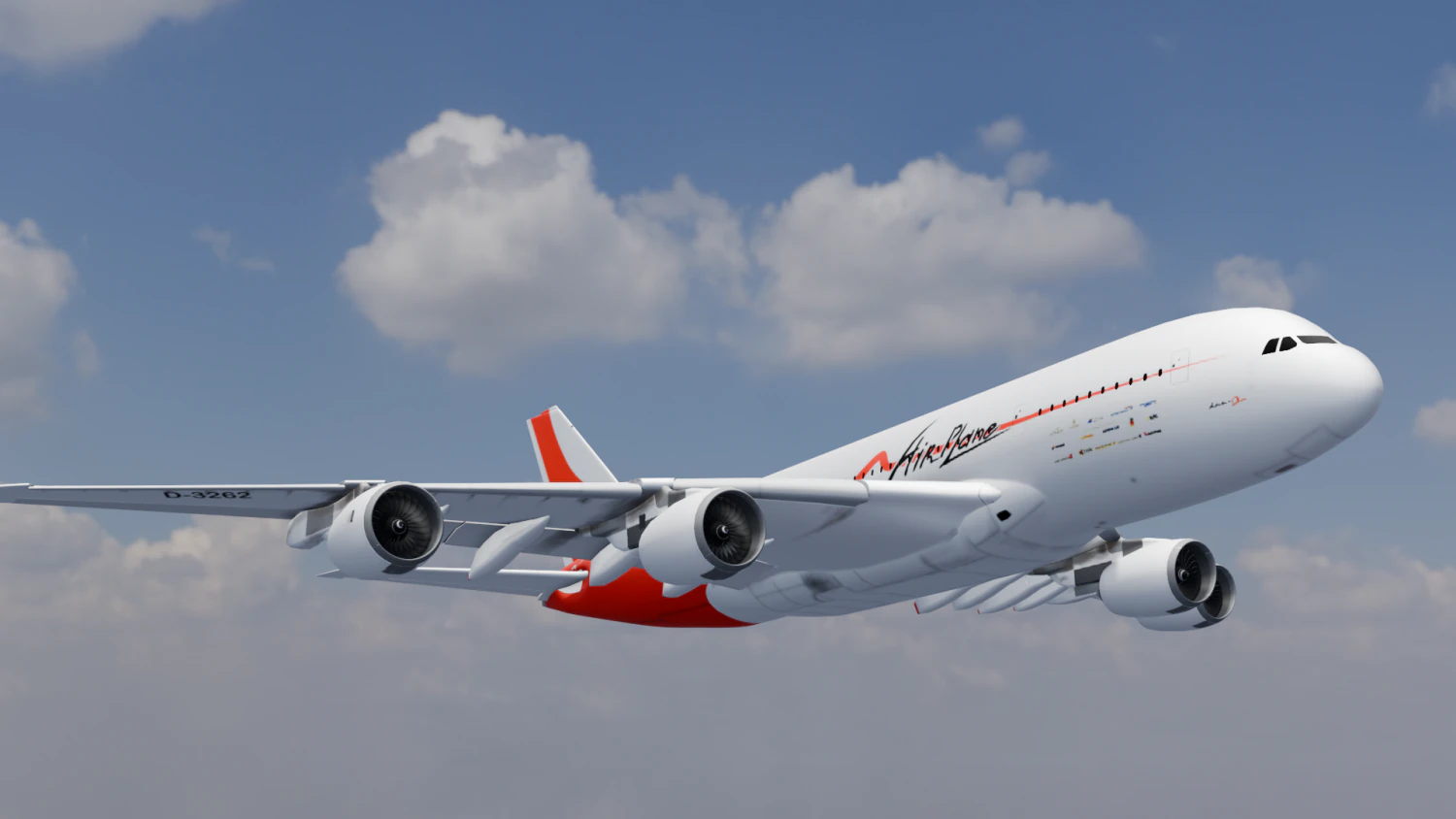 Aircraft 3D Model .c4d .max .obj .3ds .fbx .stl .blend