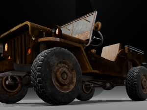 Rusted old Jeep 3D 모델
