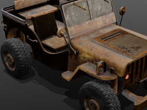 Rusted old Jeep 3D 모델