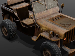 Rusted old Jeep 3D Model