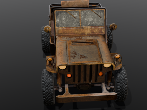 Rusted old Jeep 3D 모델
