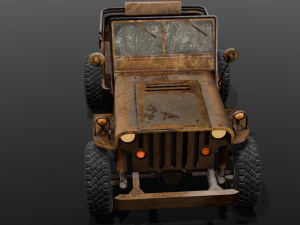 Rusted old Jeep 3D Model