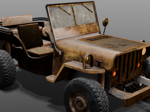 Rusted old Jeep 3D 모델