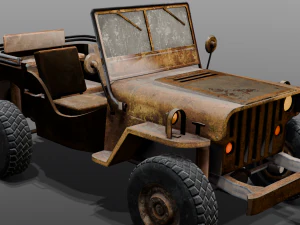 Rusted old Jeep 3D Model