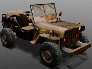 Rusted old Jeep 3D 모델