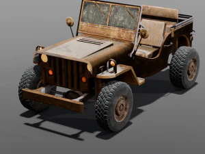 Rusted old Jeep 3D Model