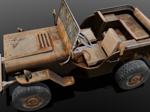 Rusted old Jeep 3D 모델