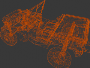 Rusted old Jeep 3D 모델