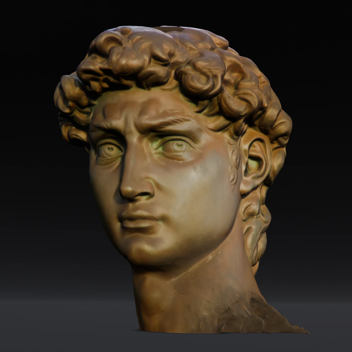 David Michelangelos Statue 3D Model .c4d .max .obj .3ds .fbx .stl .blend