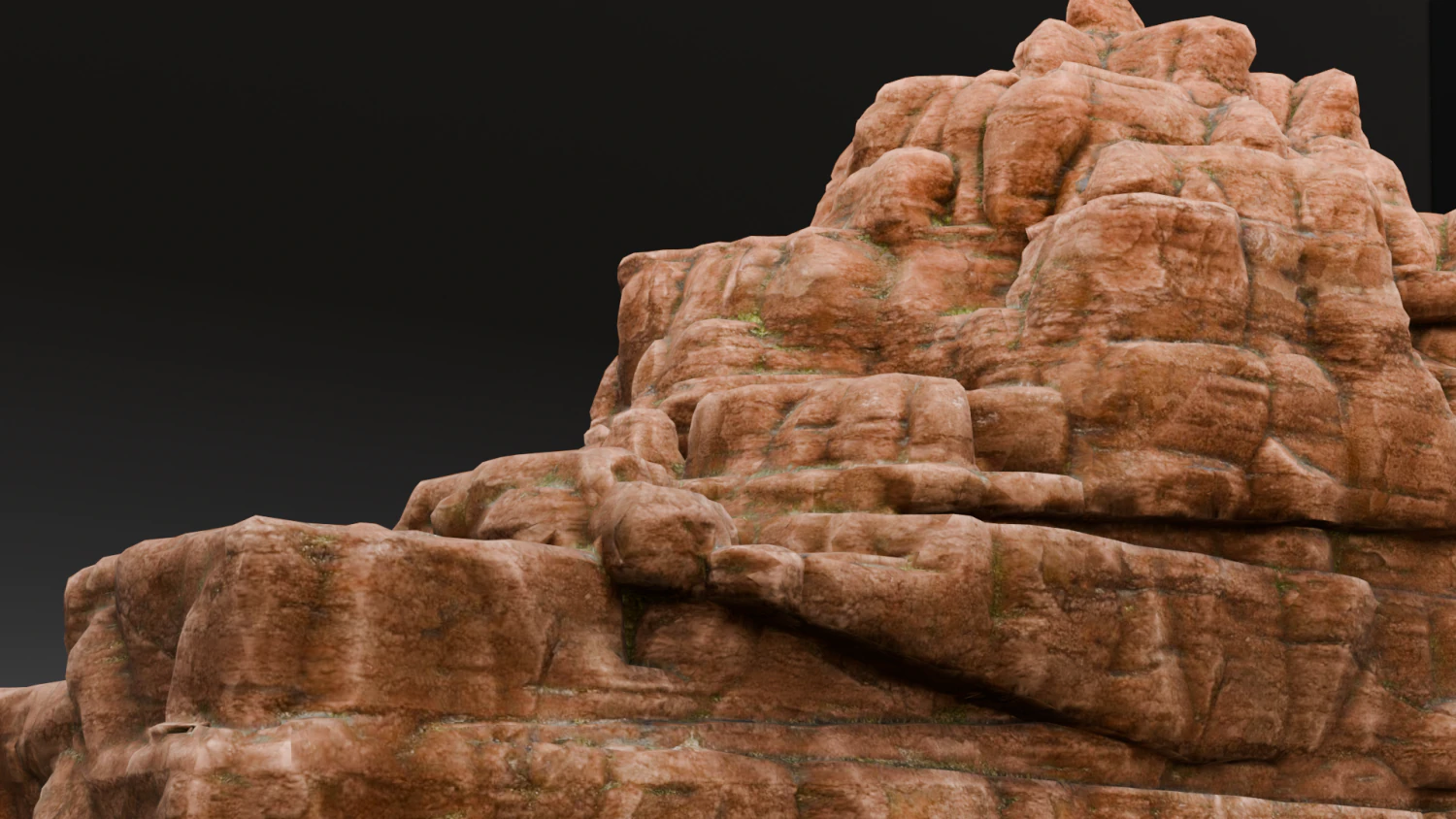 Rock Cliff 3D Model .c4d .max .obj .3ds .fbx .stl .blend