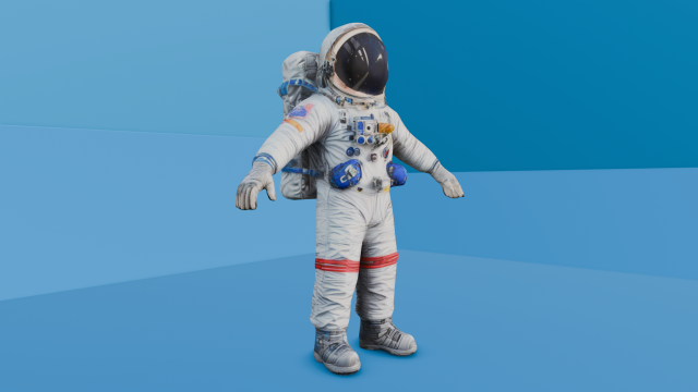Astronaut 3D 模型 .c4d .max .obj .3ds .fbx .stl .blend