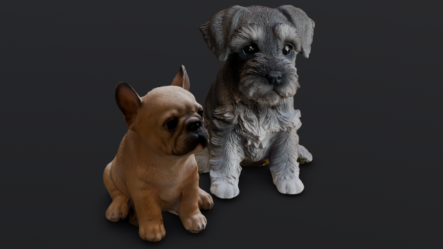 2 Dog Model 3D .c4d .max .obj .3ds .fbx .stl .blend 