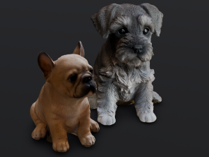 2 Dog 3D Model