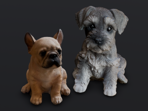 2 Dog Model 3D