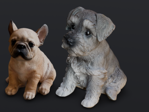 2 Dog Model 3D