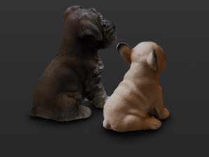 2 Dog Model 3D