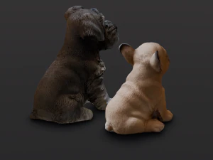 2 Dog 3D Model