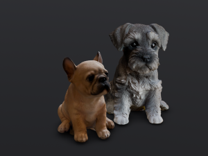 2 Dog Model 3D