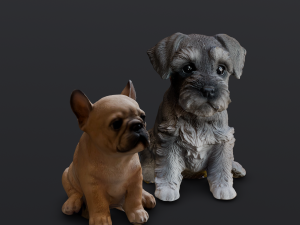 2 Dog Model 3D