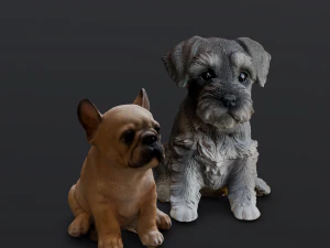2 Dog 3D Model