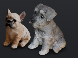 2 Dog Model 3D