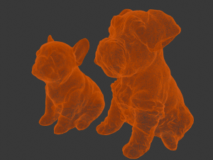 2 Dog Model 3D