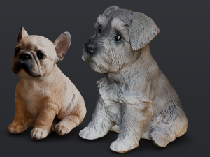 2 Dog Model 3D