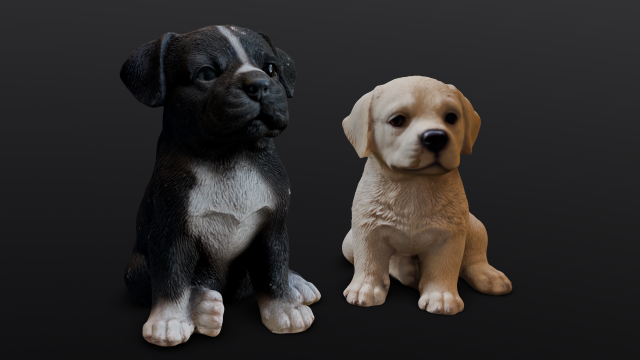 2 Dogs 3Dモデル .c4d .max .obj .3ds .fbx .stl .blend 