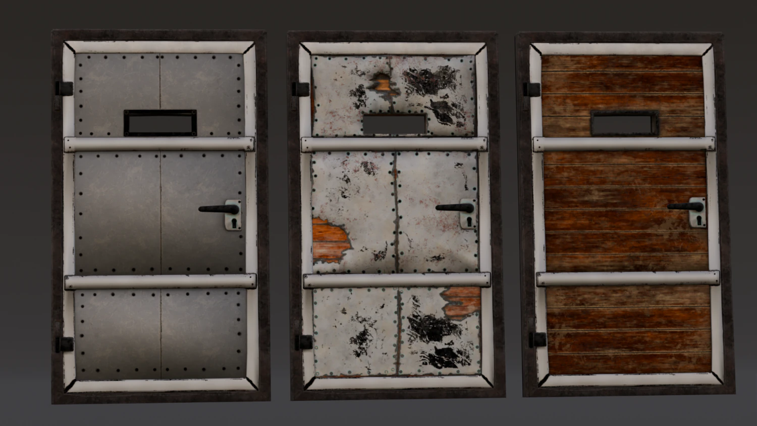 3 Doors 3D Model .c4d .max .obj .3ds .fbx .stl .blend 