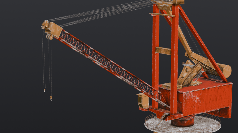 Crane 3D Model .c4d .max .obj .3ds .fbx .stl .blend 