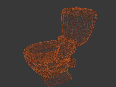 Dirty Toilet 3D Model