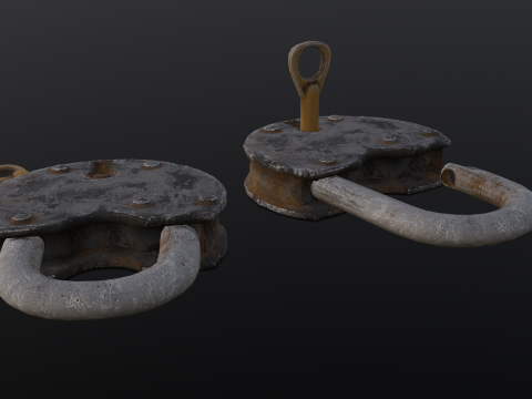 Rusted Lock and Key 3D Model