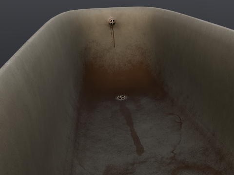 Rusted Lock and Key Modello 3D