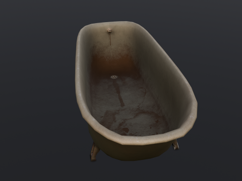 Rusted Lock and Key 3D Model